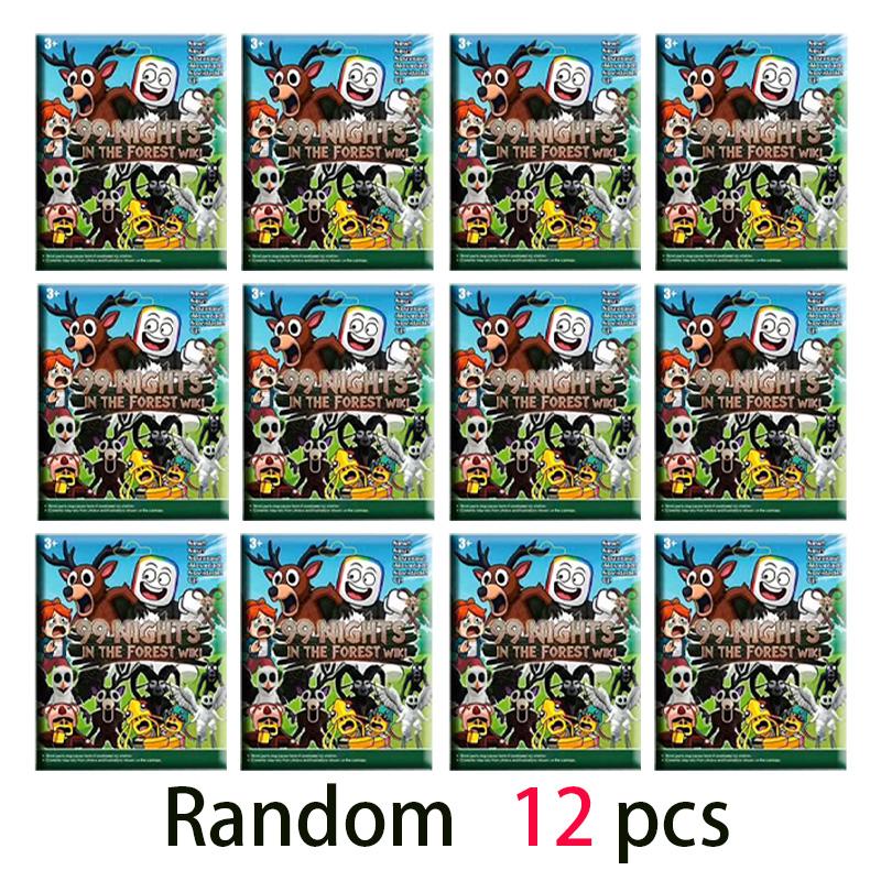 24pcs 99 Nights in The Forest Blind Box Figures Figurine Owl Goat Wolf Deer 99 Nights in The Forest Figurine Plastic Toy Gifts