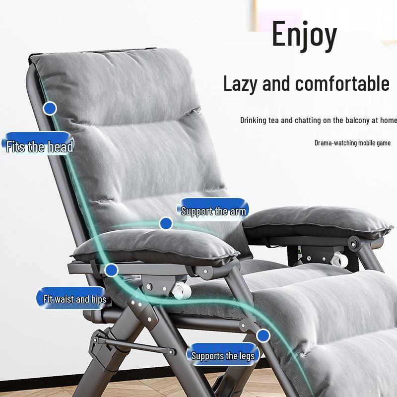 Premium Reclining Backrest Chair for Relaxing and Sleeping, Foldable for Home & Balcony Use