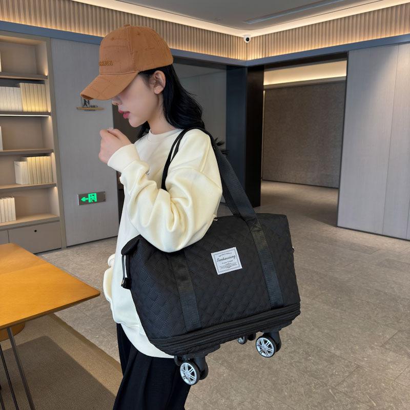 

Бытовая Переезд Двухслойная Расширенная Сверхбольшая Вместимость Колесная Дорожная Сумка для Игр на Открытом Воздухе Алмазная Тележка Дорожная Сумка