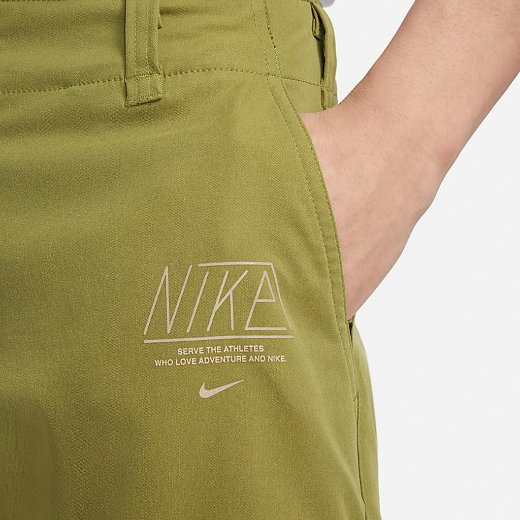 Nike Logo Print Woven Drawstring Joggers Men Bottoms Pro-Green FQ6566-378