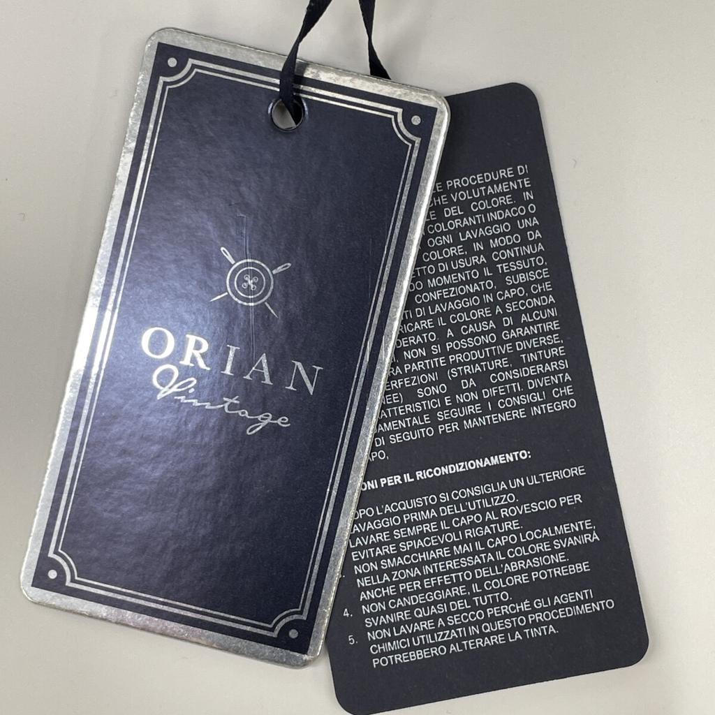 ORIAN KF99F Black Linen Washed Band Collar Long Sleeve Shirt tops XL blackUsed