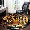 1pc Leopard Print Office Round Area Rug, Indoor Mat Suitable ForOffice, Under Office Chairs Bedroom Living Room Home Decor, Room Deco T001