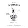 Original Charms Copper Hollow Vine Heart-Shaped Beads Fit Platabracelets For Women Jewelry Making Diy Gifts