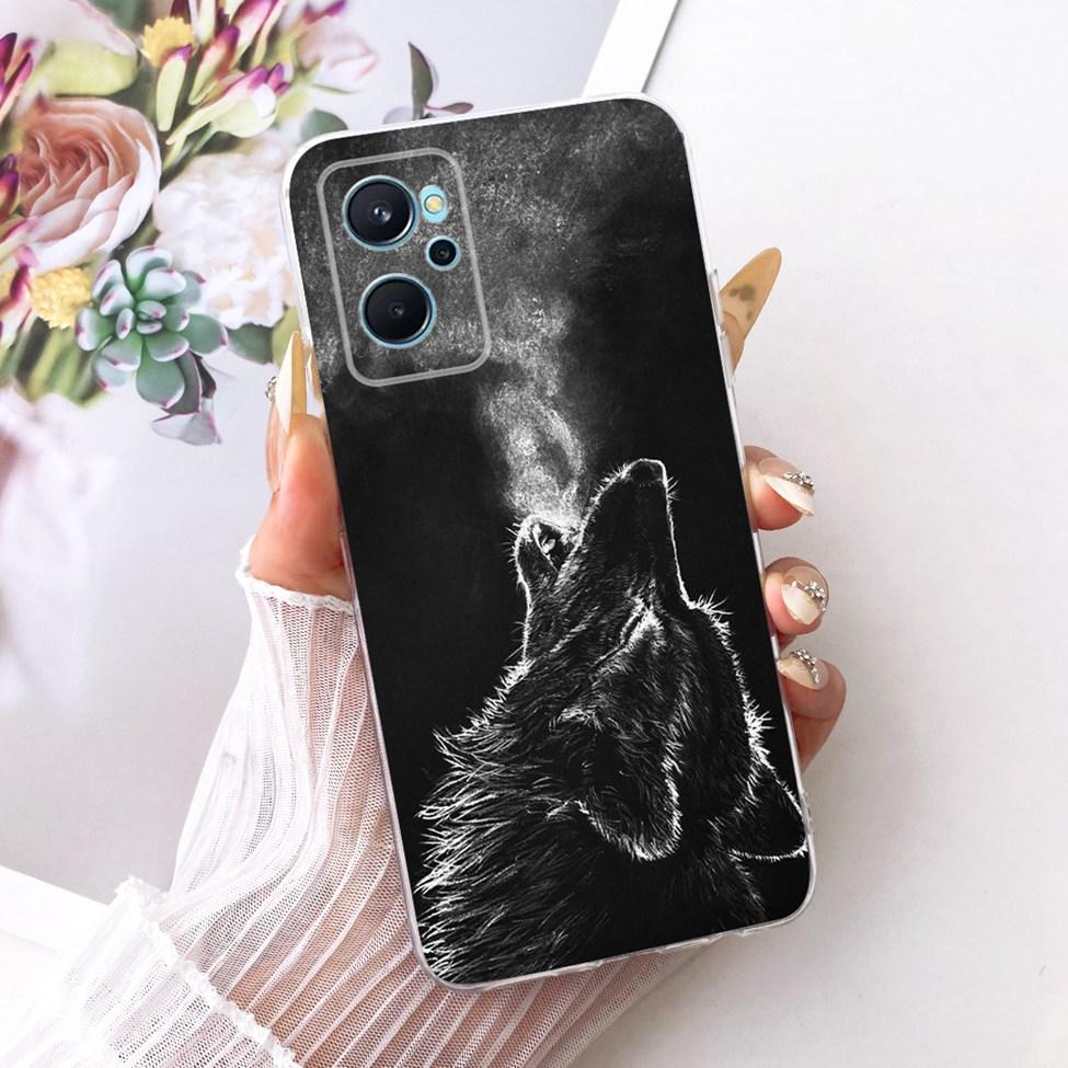 For Realme 9i 4G Case RMX3491 Transparent Cute Cat Fashion Butterfly Funny Painted Casing For Real me 9i 4G Cover