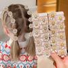 10 Stück niedliche Haargummis mit 3D-Blumen, ideales Geschenk für Mädchen, perfekt für Alltags- und Ausgehfrisuren.