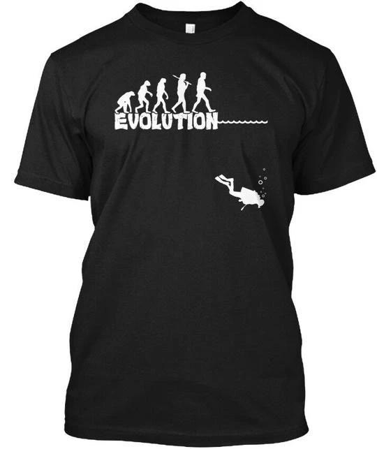 Evolution Of Man Funny Scuba Diving - T-Shirt XL