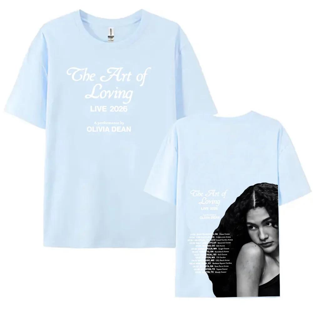 The Art Of Loving Live 2026 Tshirt Singer Olivia Dean Graphic Tshirts Short Sleeve Cotton Female T Shirt Print Clothing Unisex