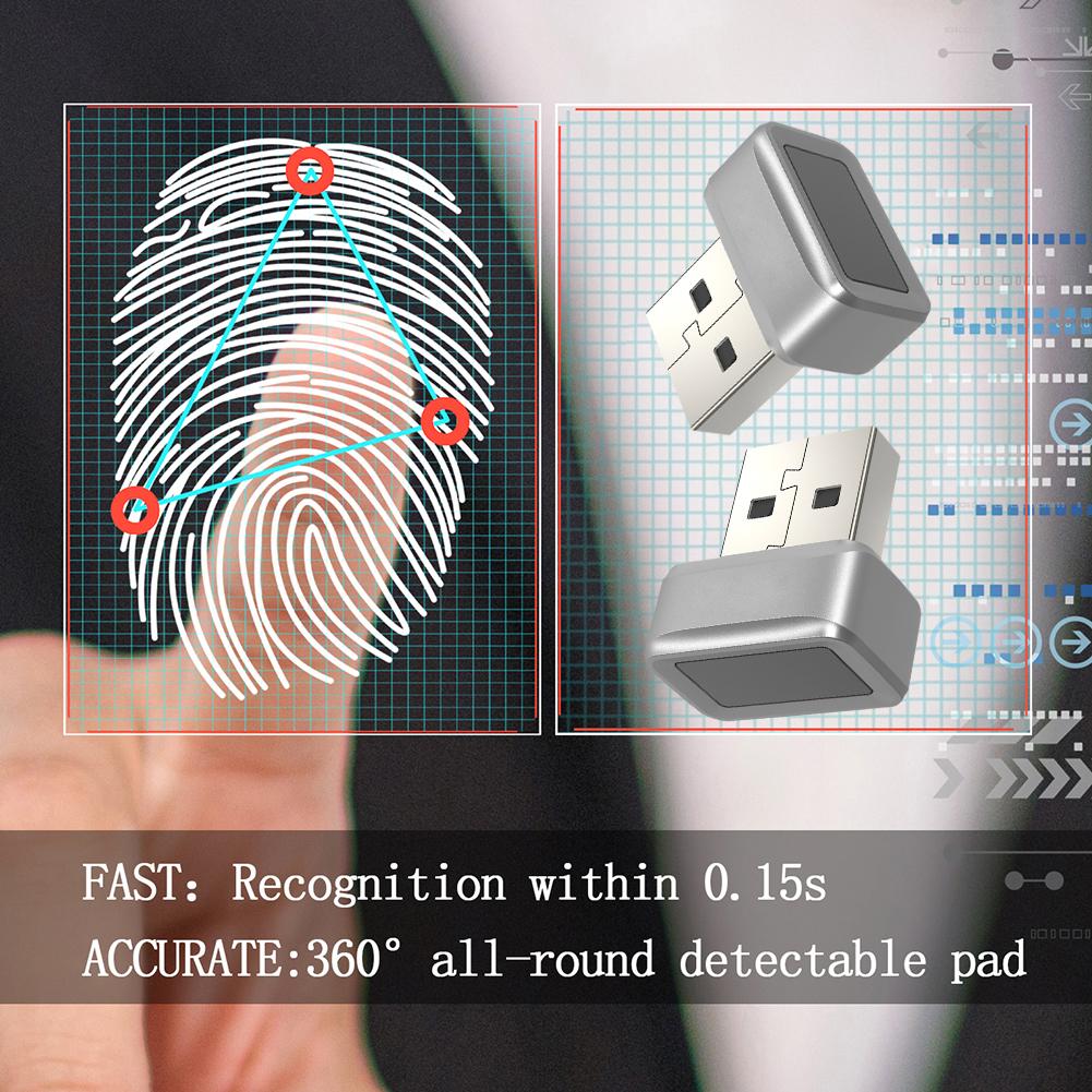 Windows Hello Fingerprint Reader For Windows 10/11 Mini USB Security Key Biometric Scanner PC Fingerprint Sensor Module Password