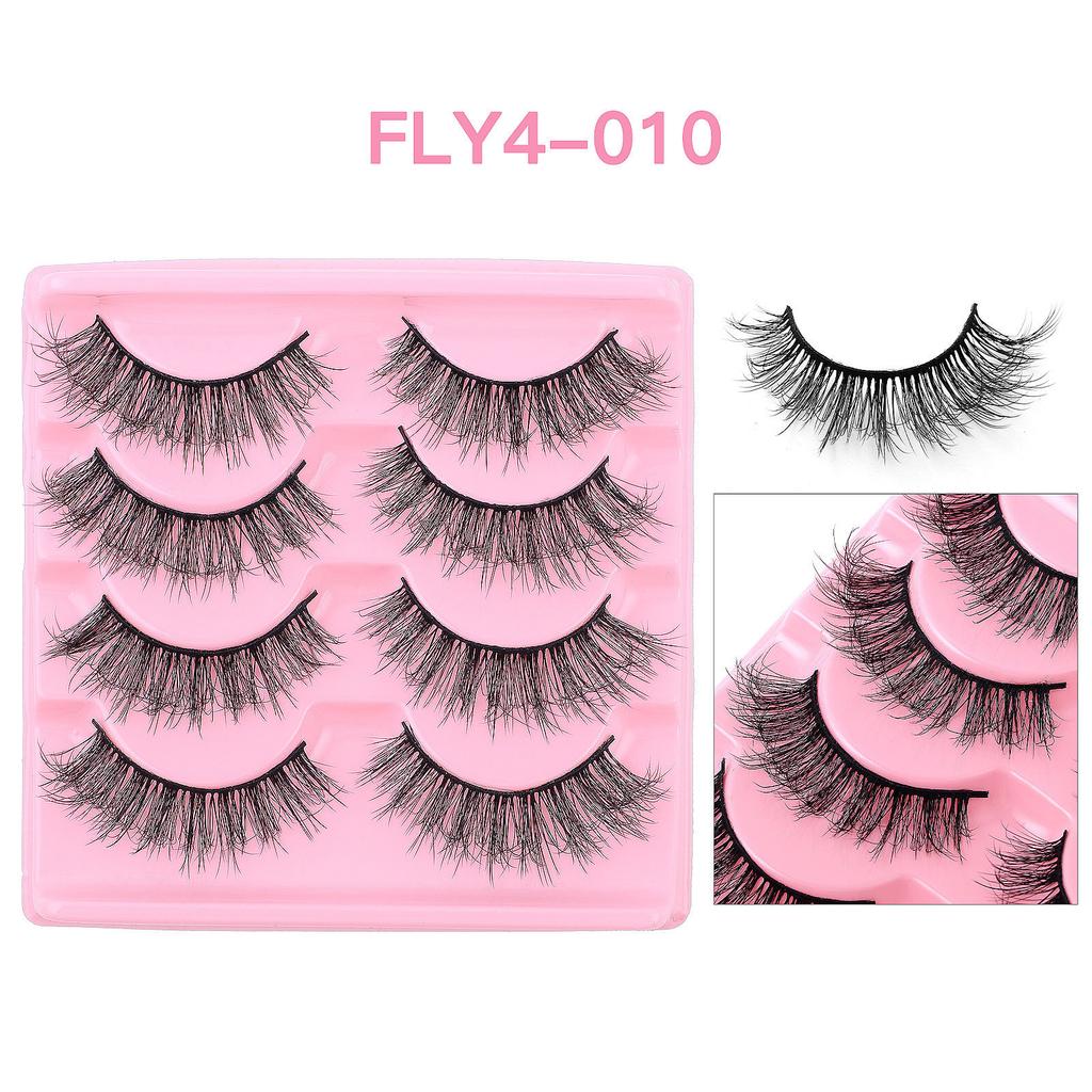 4 Pairs Of False Eyelashes, Thick Eyelashes, Exaggerated Fried Hair, Simulated Messy Eyelashes