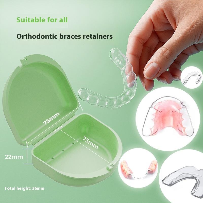 High Quality Double Layer Retainer Braces Storage Box Soaking Invisible Teeth Denture Cleaning Tooth Portable Storage Case