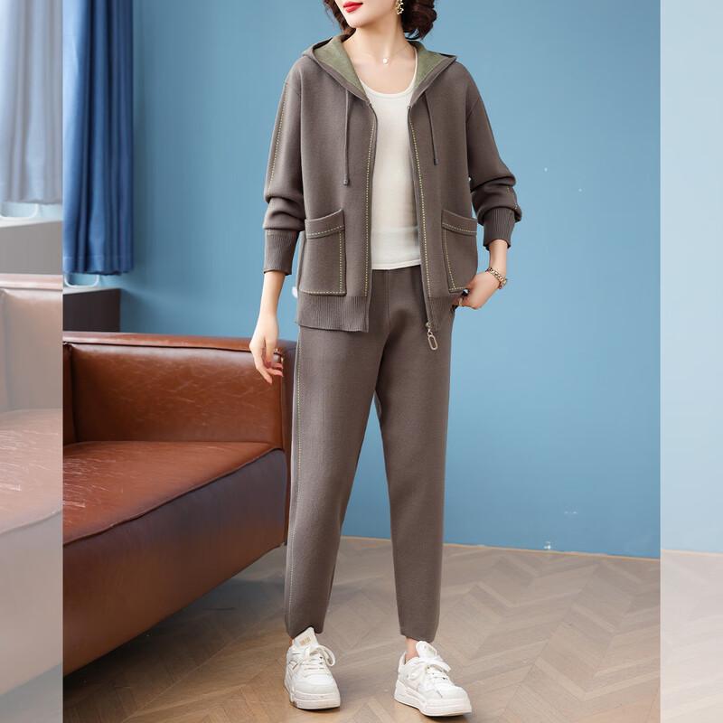 Women's Spring Autumn Hooded Sportswear Set