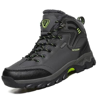 Stivali Invernali da Uomo Stivali da Neve Caldi da Uomo Pelle di Alta Qualità Impermeabili Scarpe da Ginnastica da Uomo Stivali da Escursionismo da Uomo Scarpe da Lavoro Maschili