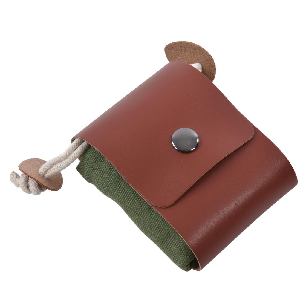 Futterbeutel Zusammenfaltbar PU-Leder Canvas Pilz-Sammeltasche für Wandern Camping Jagen