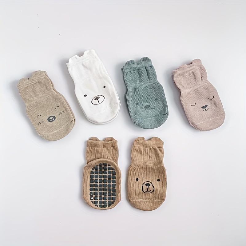 1 Pairs Toddler Baby Non-slip Socks Large Area Adhesive Non-slip  Socks, Cute Baby Socks With Grips Crew Socks Floor Socks