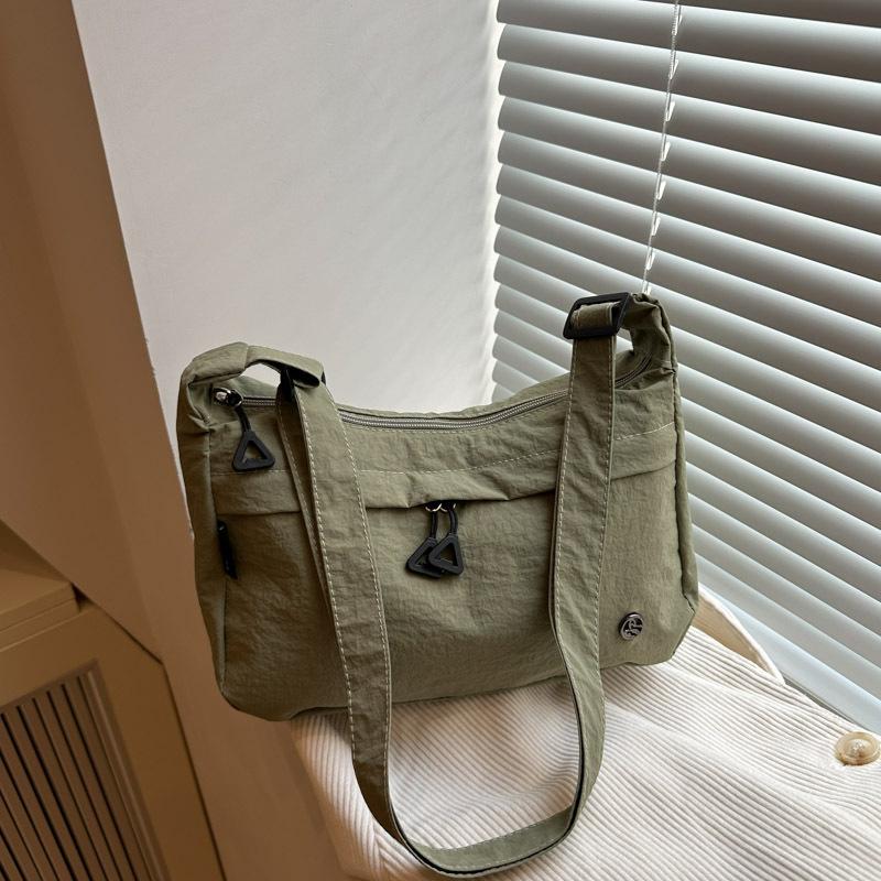 

New niche lightweight and slightly waterproof nylon small square bag multi-back method single shoulder oblique span bag underarm bag