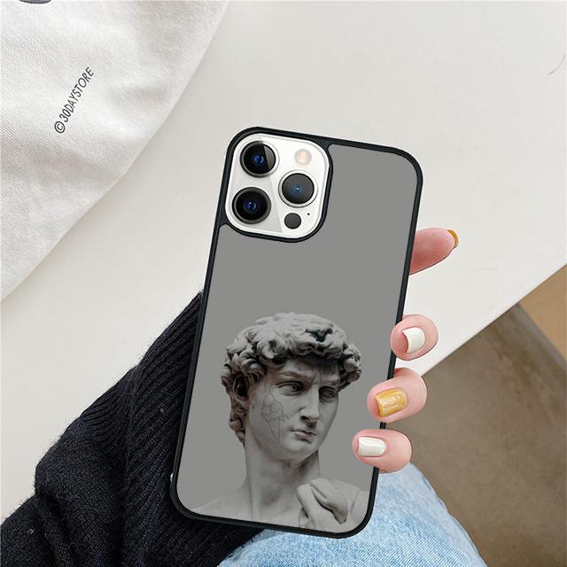 

Грецька Естетика Гіпсова статуя Чохол для телефону Для iPhone 17 Air 15 16 Чохол 11 13 14 Pro Max 12 Plus Max Fundas iPhone 12or12pro