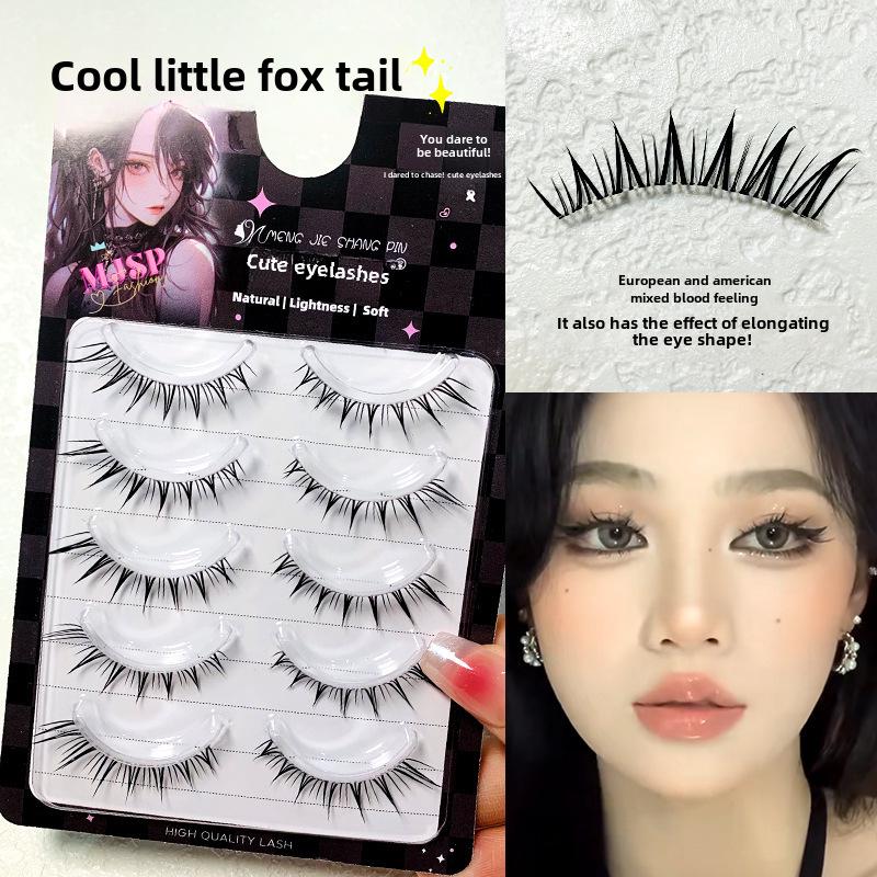 Mengji Shangpin M08 Airy Sunflower Fairy False Eyelashes - Natural Transparent Thin Stem