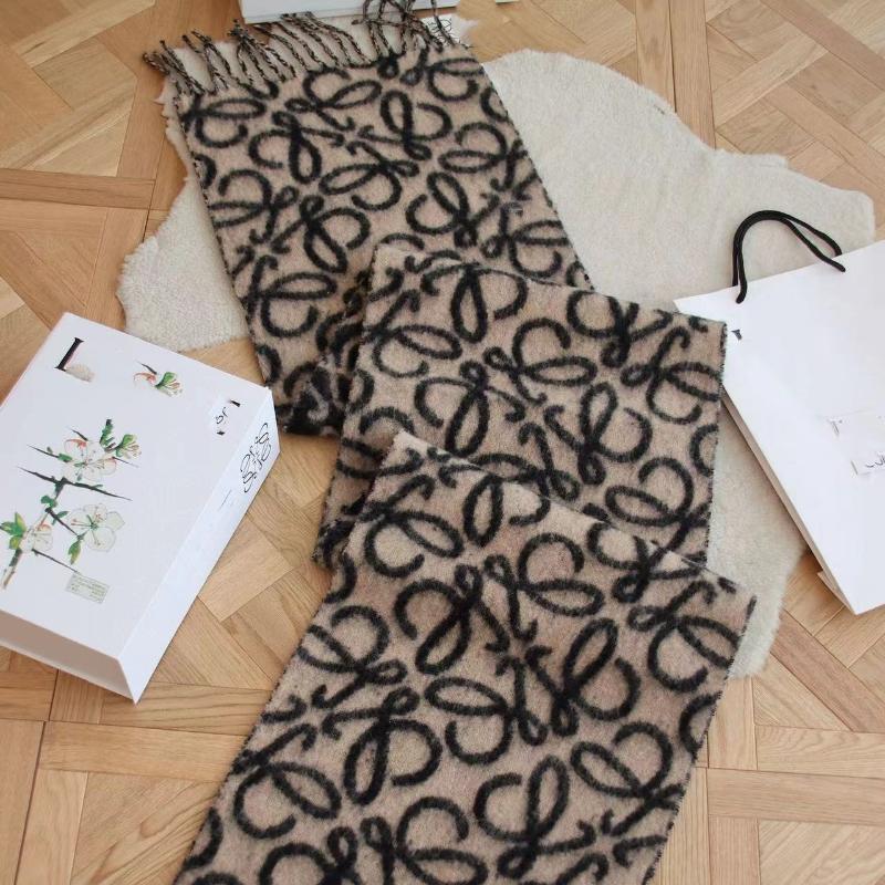 Neuheit Eleganter Schleife Jacquard Imitation Kaschmir Schal Stola Damen Herbst Winter Mode Farblich passendes Halstuch Langer Schal