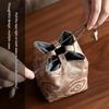 New Chinese Style Tea Set Storage Bag Thickened Embroidered Candy Storage Bag Portable Teapot Cloth Pouch Teacup Drawstring Bag