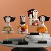 Face Art Statue Sculpture Resin Handmade Carving Figurine Study Studio Room