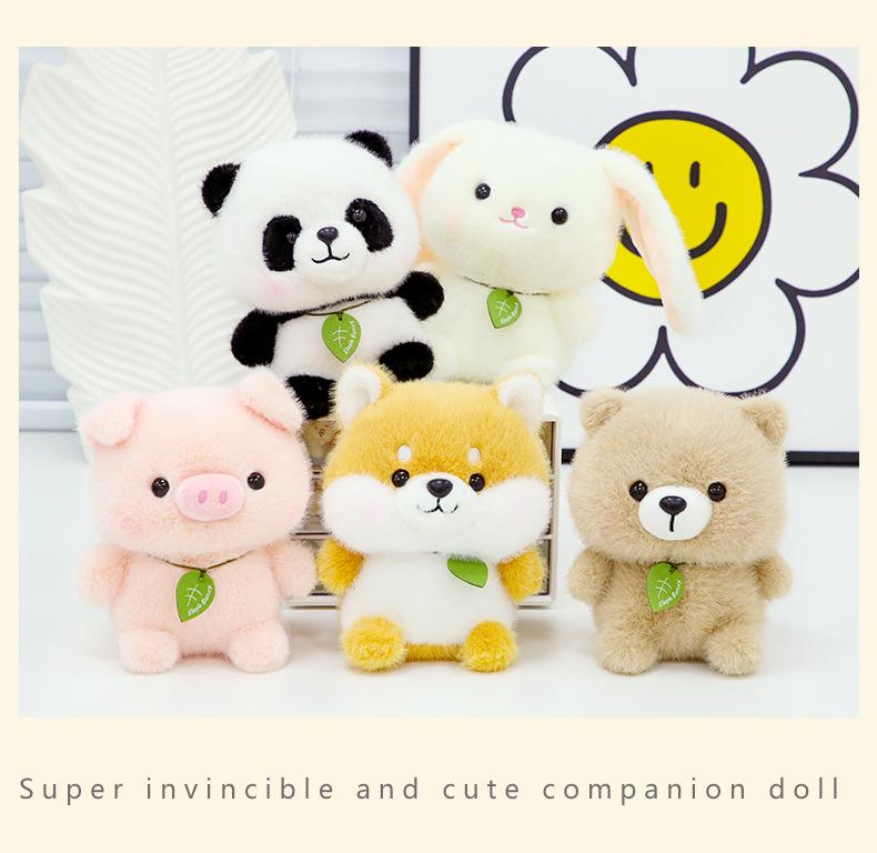 Cartoon Cute Panda & Rabbit Plush Toys - Desk Companion Series