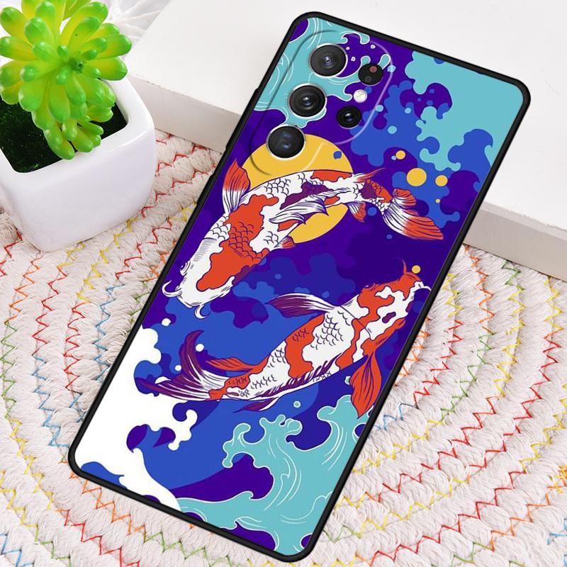 Japanisches Koi Silikon Handyhülle Für Samsung Galaxy note 10 pro S26 S25 S24 S23 S22 S21 Plus S25Ultra Capa Cover