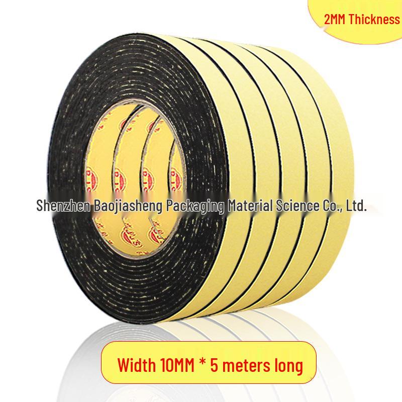 

EVA Black Single-Sided Waterproof Shockproof Anti-Aging Foam Tape, 1-5MM Thick