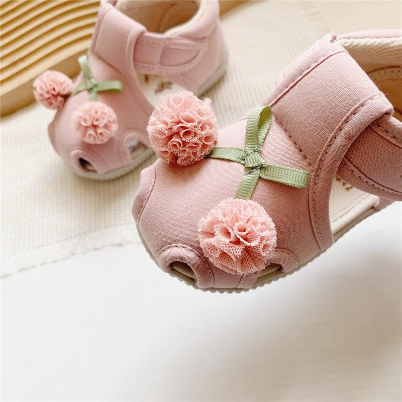 Baby Girl's Breathable Anti-Slip Soft Bottom Sandals Toddler Learning To Walk Shoes Cute Summer Footwear Comfort Walking Shoes