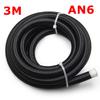 10FT 3M AN4 AN6 AN8 AN10 AN12 Oil Fuel Hose Oil Gas Cooler Hose Line Pipe Tube Nylon Stainless Steel Braided Inside CPE Rubber