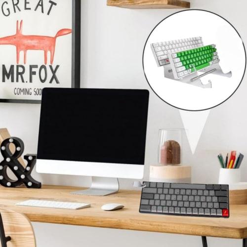 Keyboard Stand, Office Keyboard Holder | Keyboard Tilt Stand, Acrylic 3-Tier Keyboard Storage Holder for Tablets and Photo Frames, Clear Acrylic Keybo