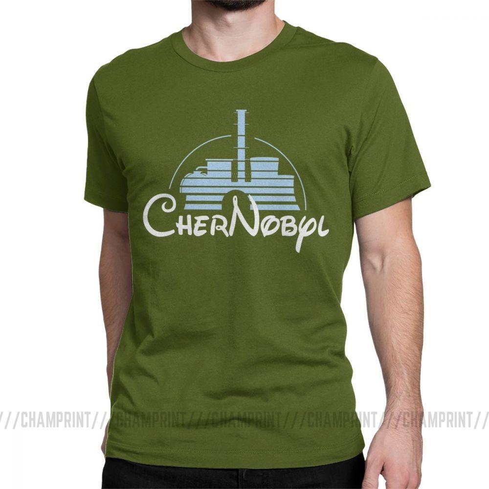 Mens Nuclear Disaster Chernobyl Geek Ukraine Radiation Vintage T Shirt Pure Cotton Tops Novelty Tee Shirt Plus Size TShirts
