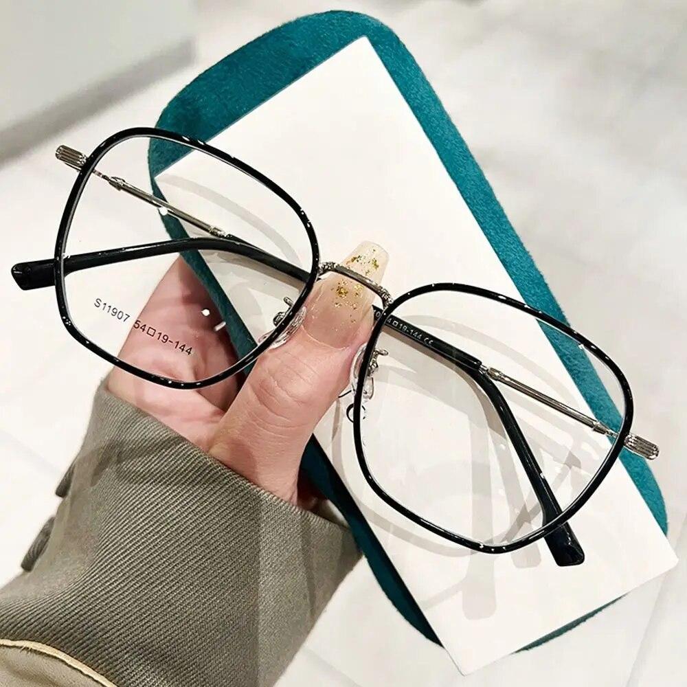 Ultra Light Big Square Frame Anti-Blue Light Glasses Women Men Optical Frame Eye Protection Eyeglasses Office Computer Goggles