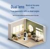 360° Dual-Lens Wireless Indoor Surveillance Camera with Dual-Screen and WiFi