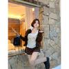Lace Knitted T-shirt for Women in Autumn and Winter New Style Bottoming Shirt with Short Top