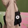 Converse Polyester Messenger Bag, Shoulder Bag, Crossbody Bag Regular Unisex Black 10026011-A01