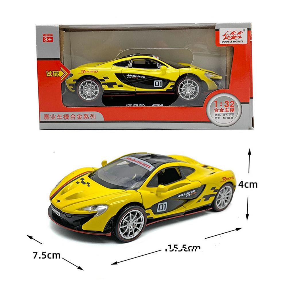 1/32 McLaren P1 GTR Model din aliaj de curse turnat sub presiune, tragere înapoi, model de mașină, vehicule, jucării pentru copii, cadouri, roată caldă pentru băiat