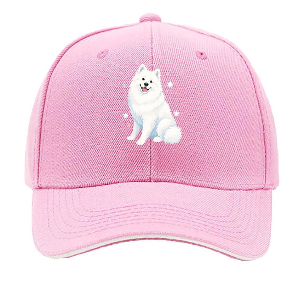 Playful Samoyed Companion Art Portra Hip Hop hat Fashion Outdoor Sports Sandwich Baseball Cap