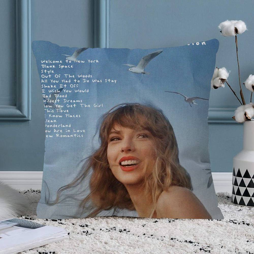 Pop Singer Taylor swift Painting Calligraphy Personalized Pillow Dust Cover Bedroom Kids Party Decoration Pillowcase Gift