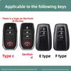 Leather Car Key Case Cover Shell for Toyota Alphard Crown Vellfire Previa - Anti-Scratch Key Protector with Keychain