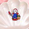 Masked Killer Enamel Pins Custom Halloween Horror Brooches Lapel Badges Clothes Gothic Jewelry Gift for Friends