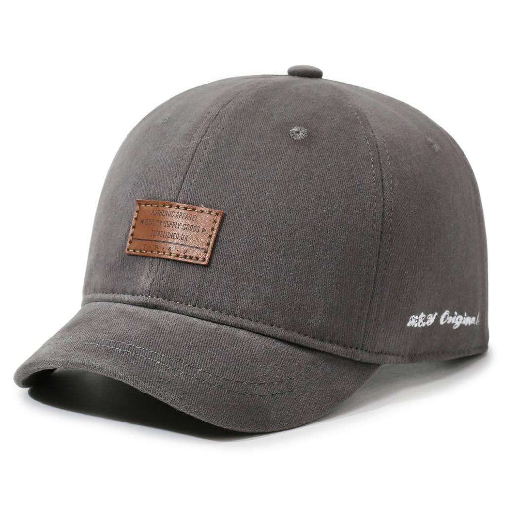 NORTHWOOD New Versatile Short Brim Baseball Cap for Men Women Retro Leather Label Peaked Cap All Seasons Casual Sun Visor Baseball Hat