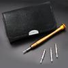25-in-1 Portable Screwdriver Set with Leather Bag for Electronics and Watches