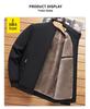 Men's Autumn/Winter Plus Velvet Jacket: Middle-Aged & Elderly, Warm Thick Stand Collar, Solid Color, Business Casual, Plus Size Outerwear.