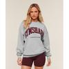 Gymshark Collegiate Graphic Crew Neck Pullover Light Grey Core Marl Gs Sets Red B4c8z Gd05