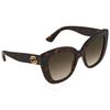 Gucci Light Brown Butterfly Ladies Sunglasses Gg0327s 002 52