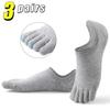 3 Paar Herren Fünf-Finger Sportsocken Weich Langlebig Atmungsaktiv Fünf-Zehen Socken Separate Zehen Unsichtbar Niedrig geschnittene Socken Sommer