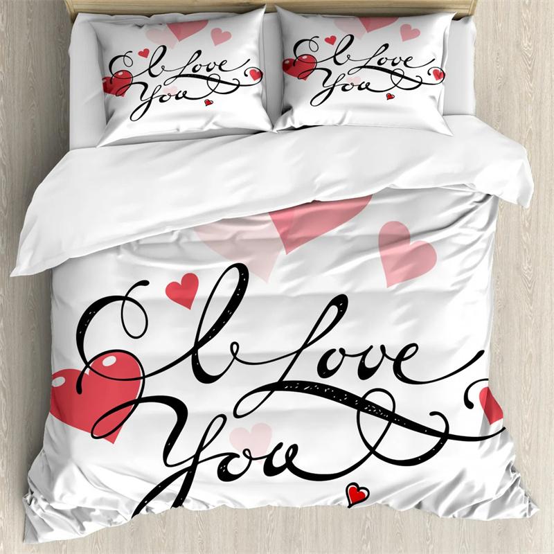 

Пододеяльник «Ты и я» на тему Дня святого Валентина для пары взрослых, креативная пара, романтическое украшение для спальни, полиэстеровое одеяло 135x200cm 2pcs