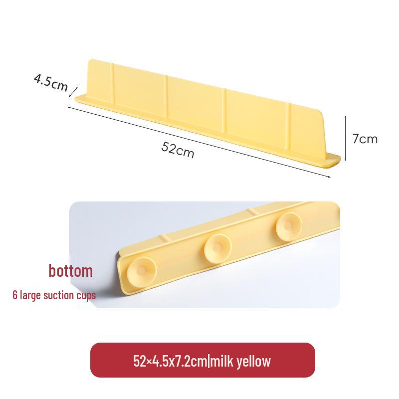 Silicone Non-Slip Sink Splash Guard with Suction Cups - Water Barrier & Separator
