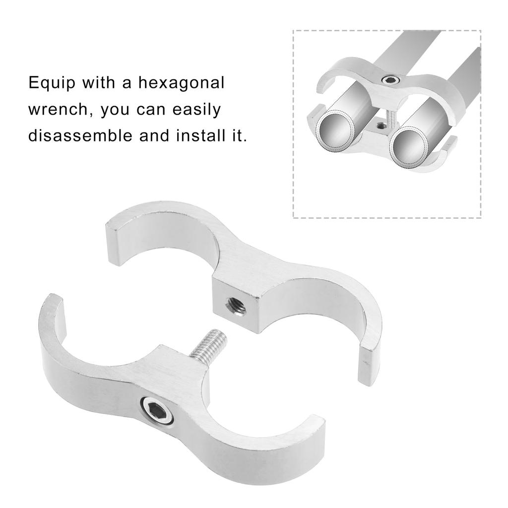 X AUTOHAUX 2pcs Car AN12 24mm Hose Separator Clamp Fuel Line Connector Fuel Line