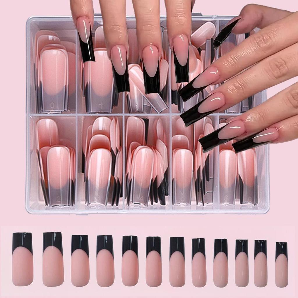 High-End Summer Nude & Pink French False Nails - 120 Piece Set